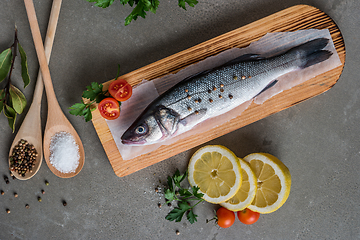 Image showing Fresh fish sea bass