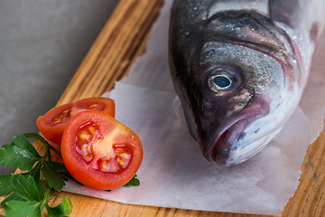 Image showing Fresh fish sea bass