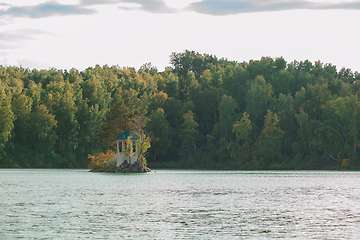 Image showing Summer landscape of lake with crystal and fresh water Aya