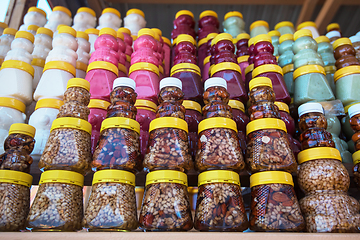 Image showing fresh organic honey on farm market