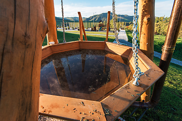 Image showing Bathing, spa and relax in the mountain