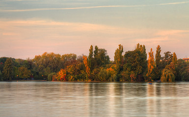 Image showing Fall sunset