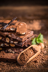 Image showing Chopped chocolate