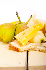 Image showing fresh pears and cheese