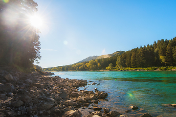 Image showing Katun river, in the autumn Altai mountains