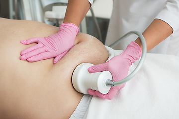 Image showing Belly cavitation at modern beauty clinic