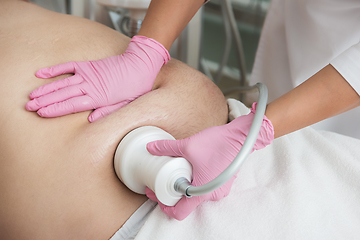 Image showing Belly cavitation at modern beauty clinic