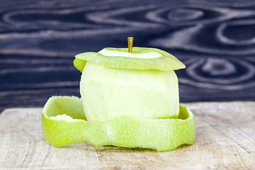 Image showing peeled green Apple