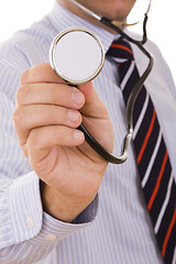 Image showing stethoscope in the doctor hand