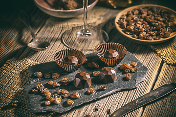 Image showing Delicious chocolate pralines