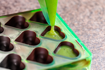 Image showing Making homemade praline sweets