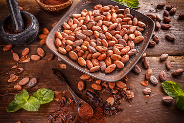 Image showing Organic cocoa beans