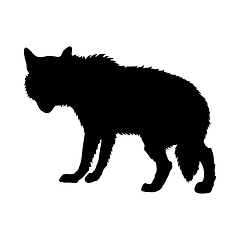 Image showing Gray Wolf Silhouette