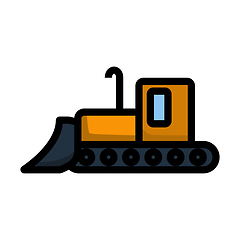 Image showing Icon Of Construction Bulldozer