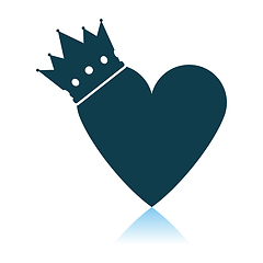 Image showing Valentine Heart Crown Icon