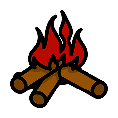 Image showing Icon Of Camping Fire