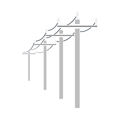 Image showing High Voltage Line Icon