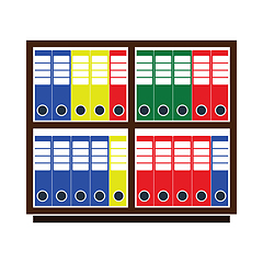 Image showing Office Cabinet With Folders Icon