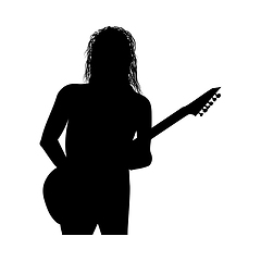 Image showing Rock Guitarist Silhouette