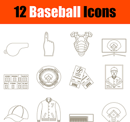 Image showing Baseball Icon Set