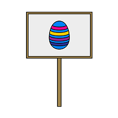 Image showing Easter Pointer With Egg Icon