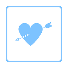 Image showing Pierced Heart By Arrow Icon