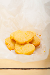 Image showing heart shaped shortbread valentine cookies