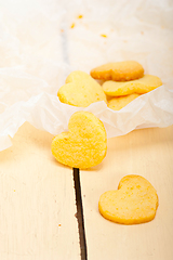 Image showing heart shaped shortbread valentine cookies