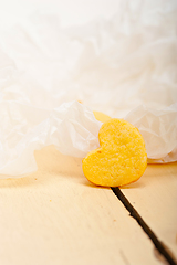 Image showing heart shaped shortbread valentine cookies