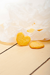 Image showing heart shaped shortbread valentine cookies