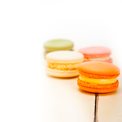 Image showing colorful french macaroons