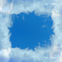 Image showing clouds frame background
