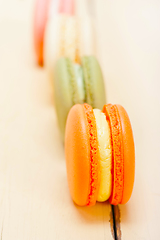 Image showing colorful french macaroons