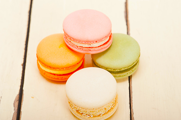 Image showing colorful french macaroons