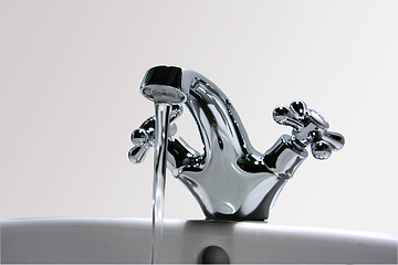 Image showing Running tap water