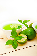 Image showing mint infusion tea tisane with lime