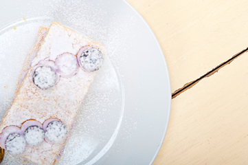 Image showing napoleon blueberry cake dessert