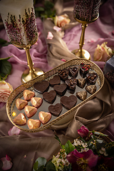 Image showing Various chocolate pralines