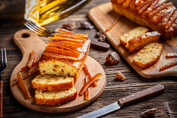 Image showing Cake with candied orange zest