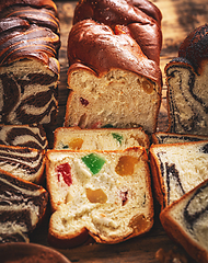 Image showing Braided brioche with Turkish delight