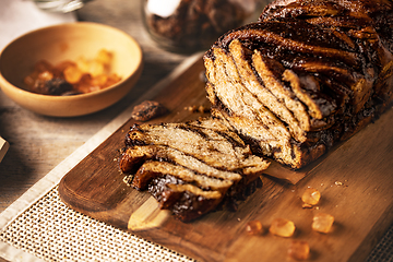 Image showing Chocolate swirl bread