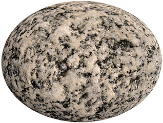 Image showing Oval Pebble on White