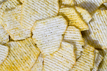 Image showing chips on a wooden table