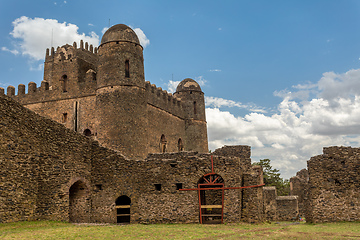 Image showing Fasil Ghebbi, royal castle in Gondar, Ethipia