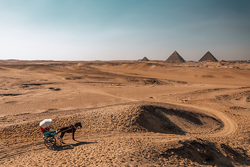 Image showing The great Pyramid complex, Giza, Egypt