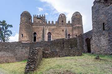 Image showing Fasil Ghebbi, royal castle in Gondar, Ethipia