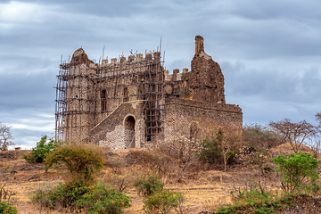 Image showing ruins of Guzara royal palace, Gondar Ethiopia Africa