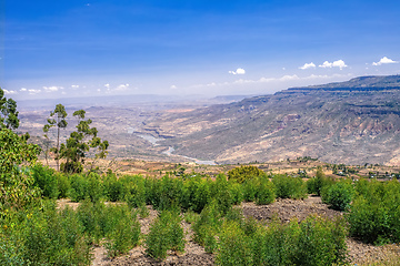 Image showing mountain landscape with canyon, Ethiopia