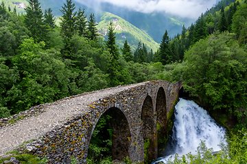 Image showing Old Bridge Over The River