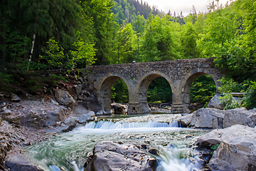 Image showing Old Bridge Over The River